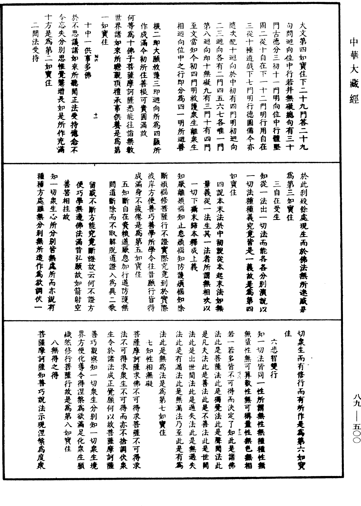 大方廣佛華嚴經疏鈔會本《中華大藏經》_第89冊_第500頁