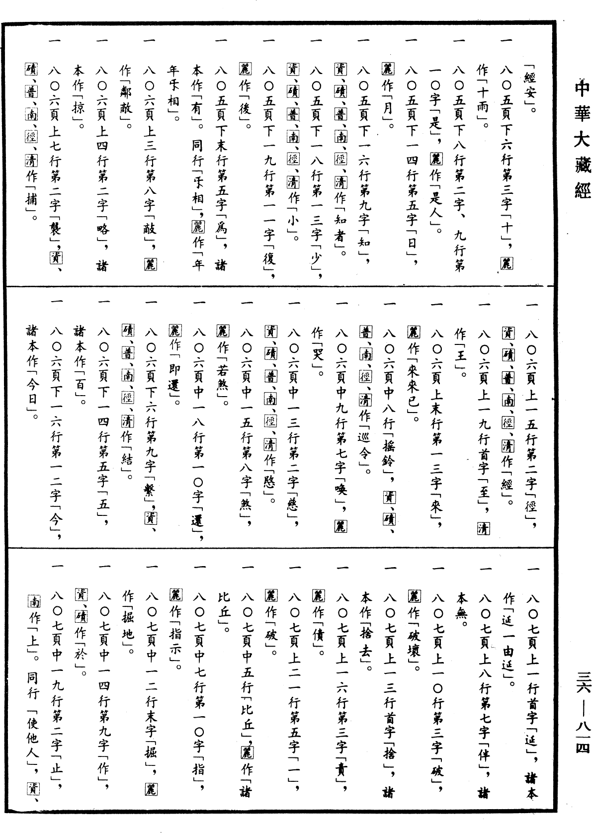 摩訶僧祇律《中華大藏經》_第36冊_第0814頁