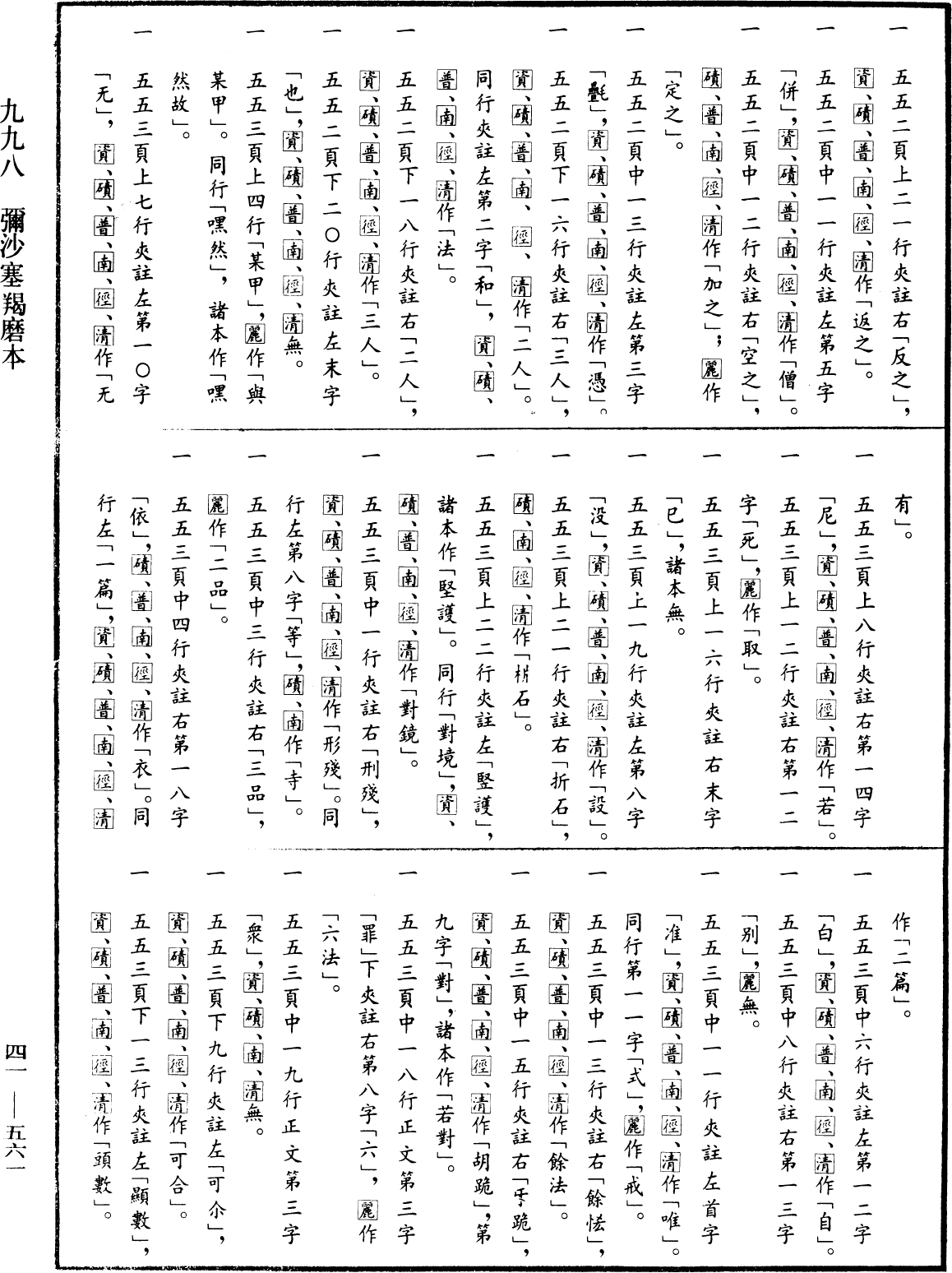 彌沙塞羯磨本《中華大藏經》_第41冊_第561頁