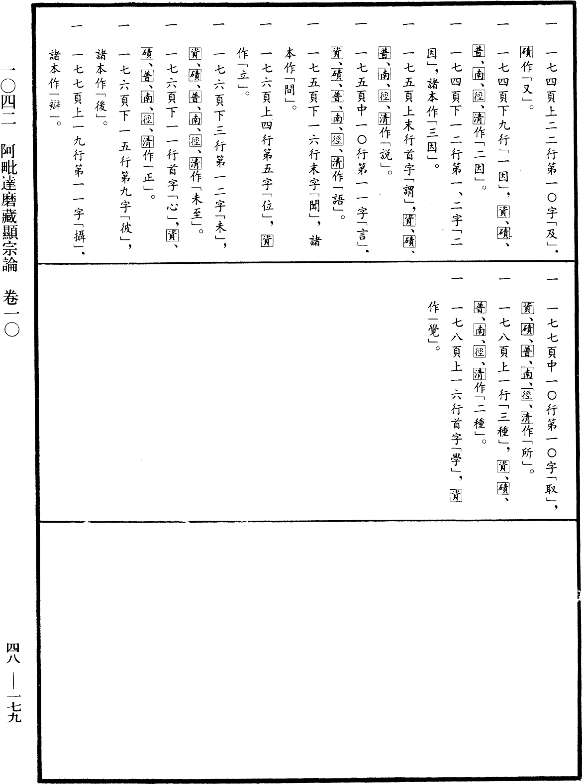 阿毗達磨藏顯宗論《中華大藏經》_第48冊_第0179頁