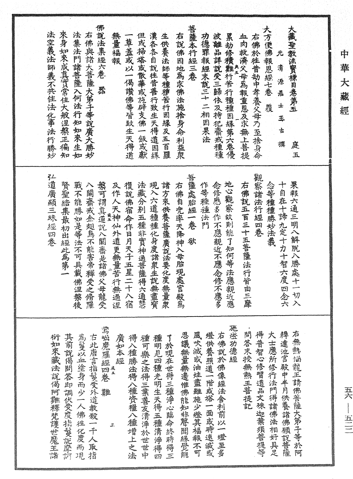 大藏聖教法寶標目《中華大藏經》_第56冊_第0522頁