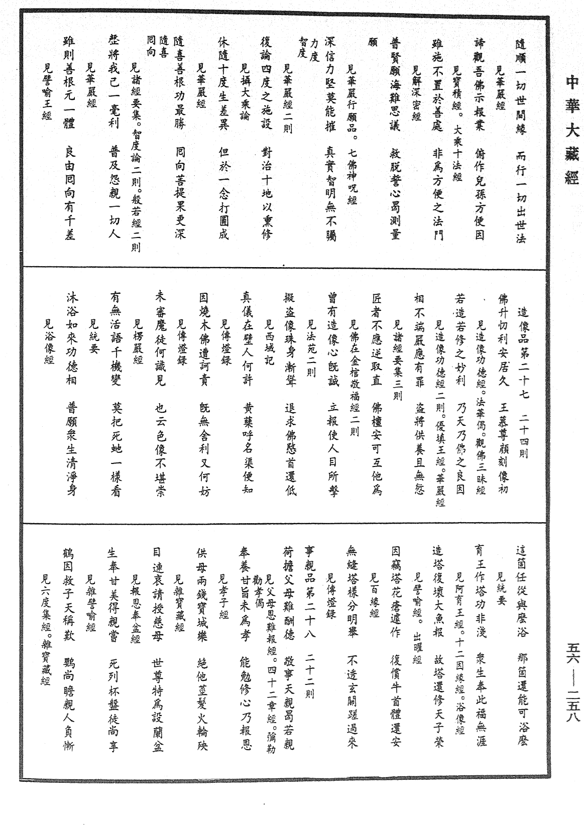 大藏一覽集《中華大藏經》_第56冊_第0258頁