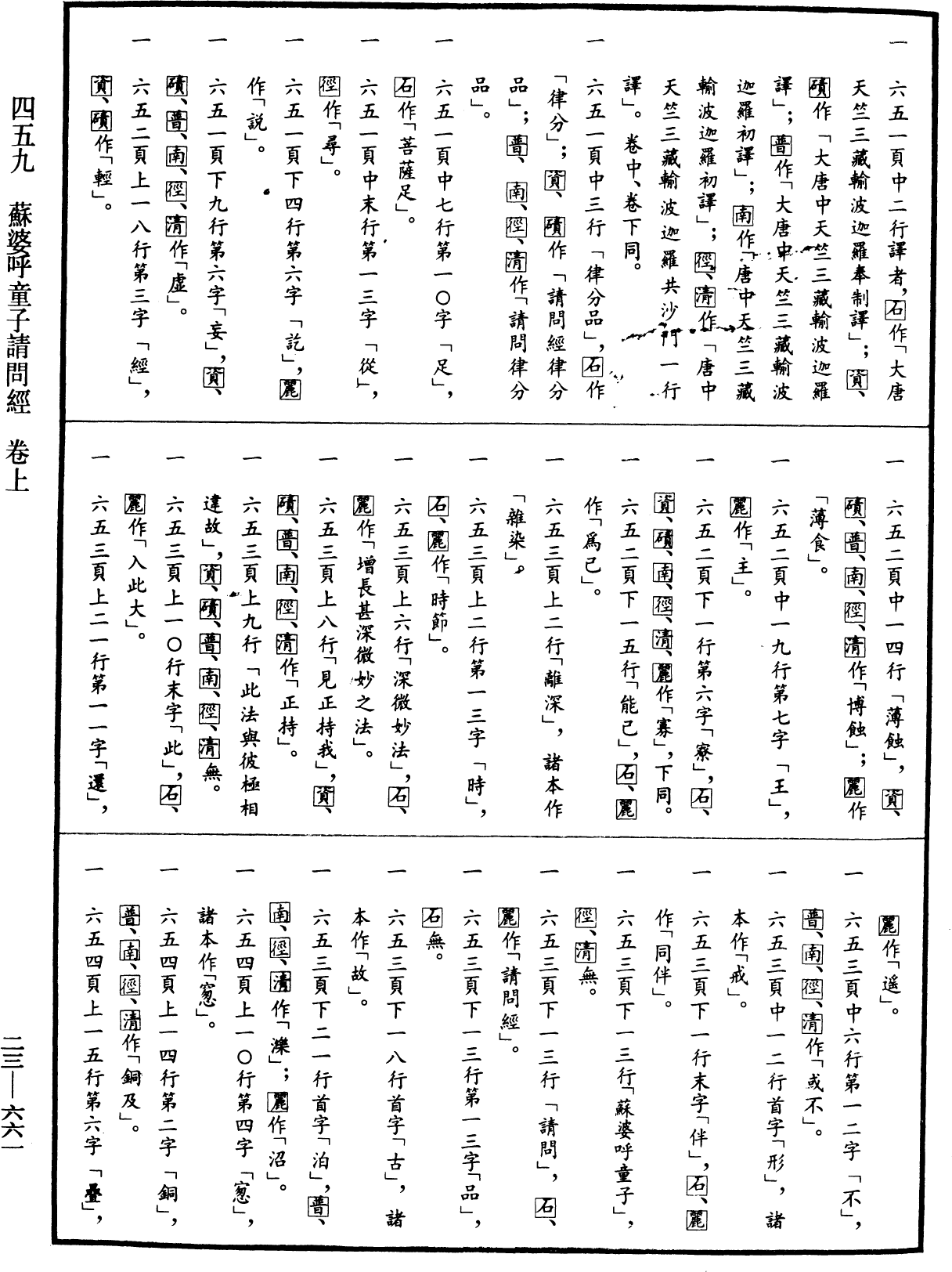 蘇婆呼童子請問經《中華大藏經》_第23冊_第661頁