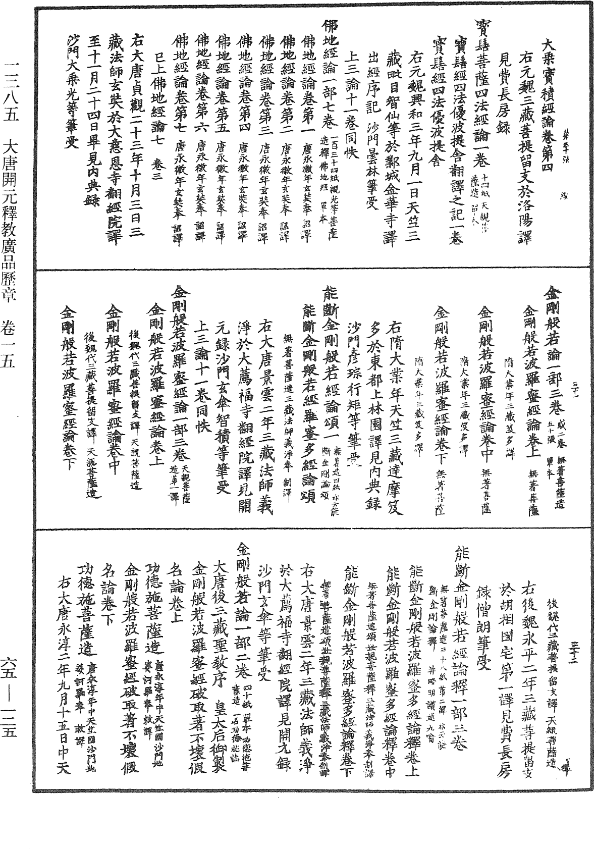 大唐開元釋教廣品歷章《中華大藏經》_第65冊_第0125頁