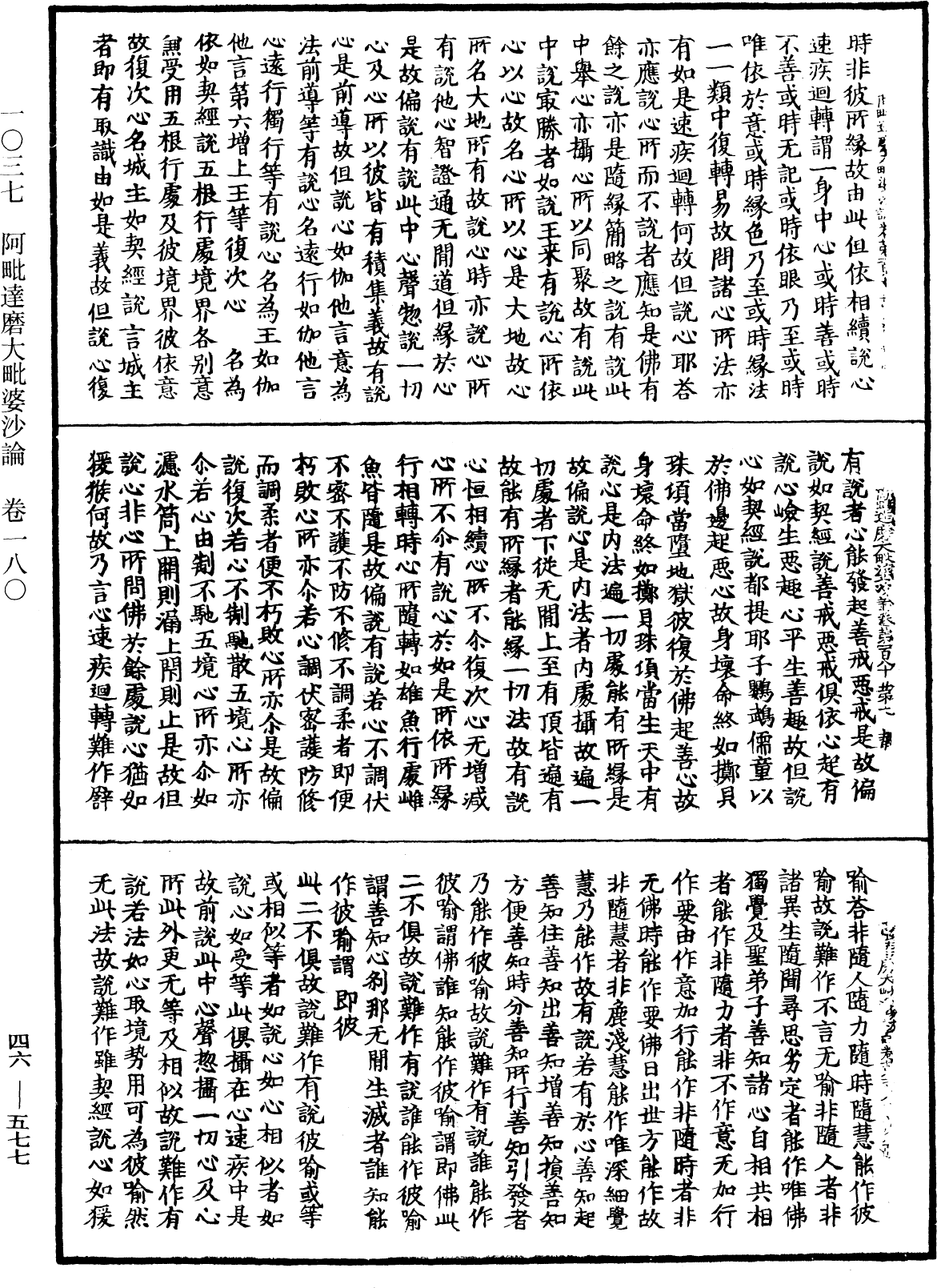阿毗達磨大毗婆沙論《中華大藏經》_第46冊_第0577頁