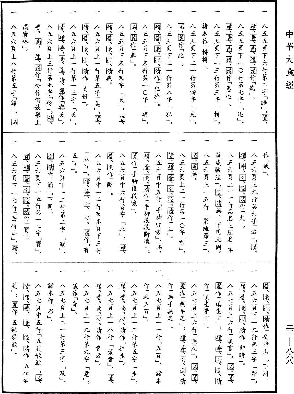 菩薩處胎經《中華大藏經》_第22冊_第868頁