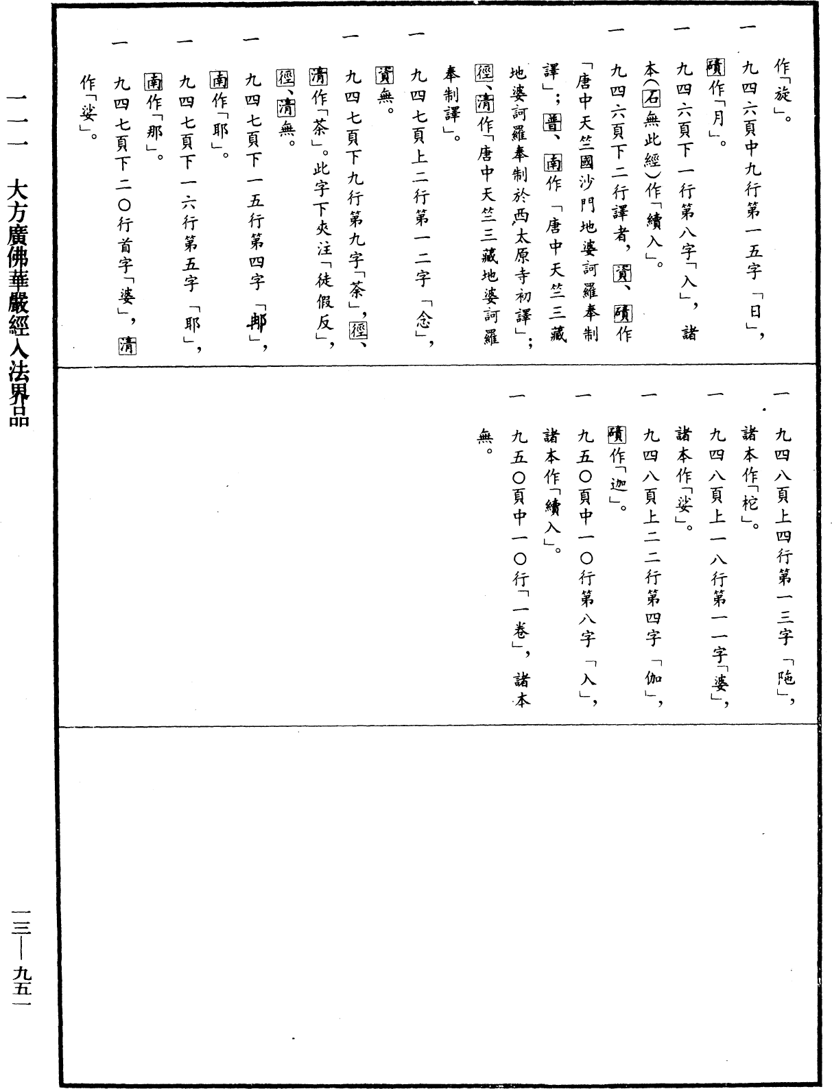 大方廣佛華嚴經入法界品《中華大藏經》_第13冊_第951頁