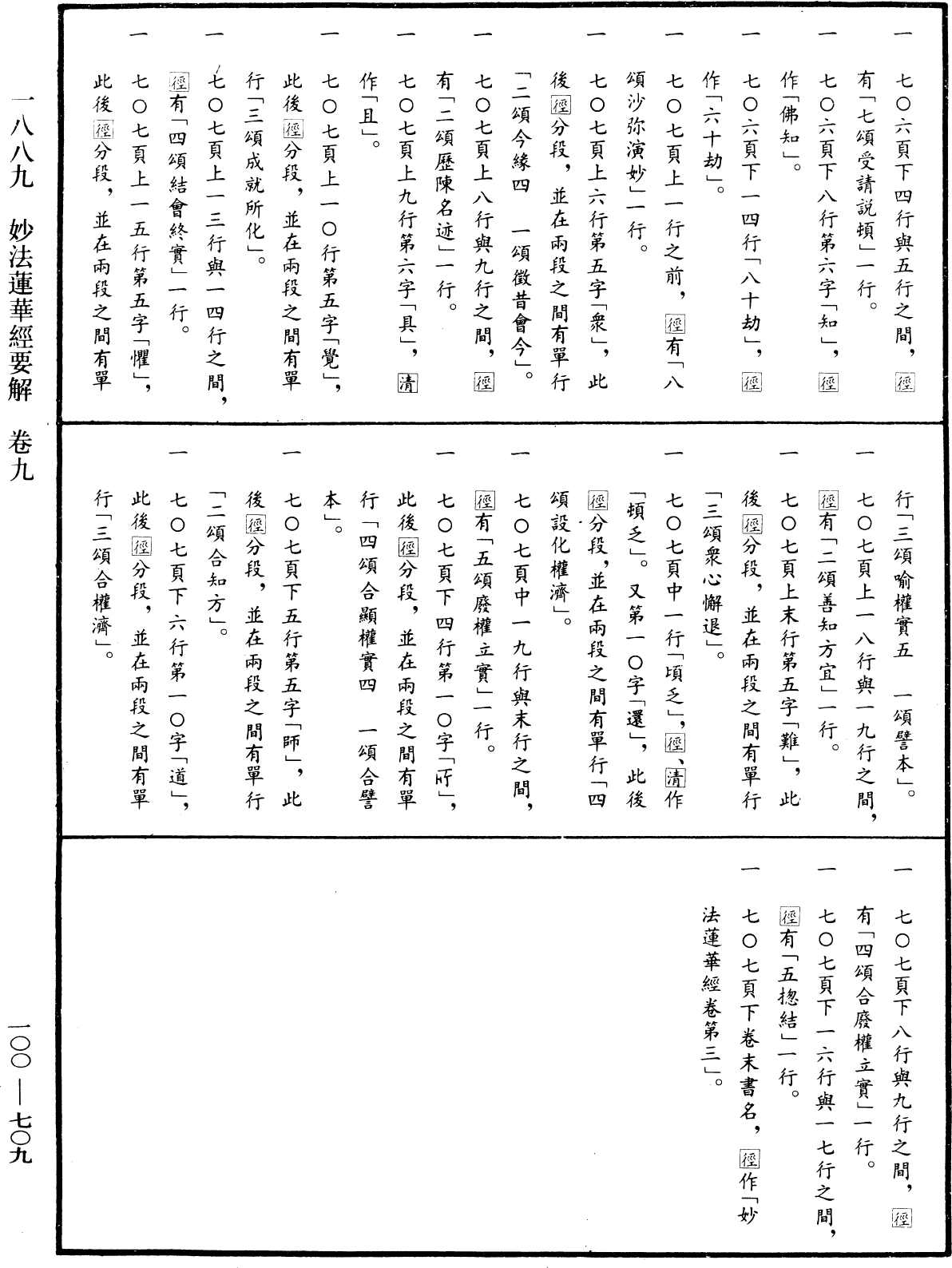 妙法蓮華經要解《中華大藏經》_第100冊_第709頁