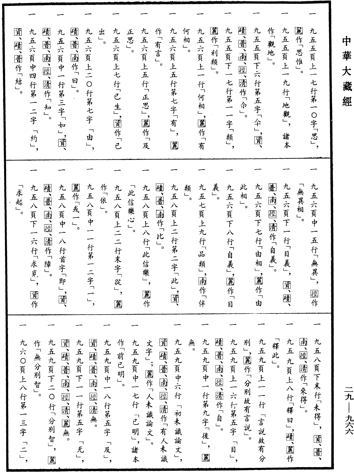 攝大乘論釋《中華大藏經》_第29冊_第0966頁