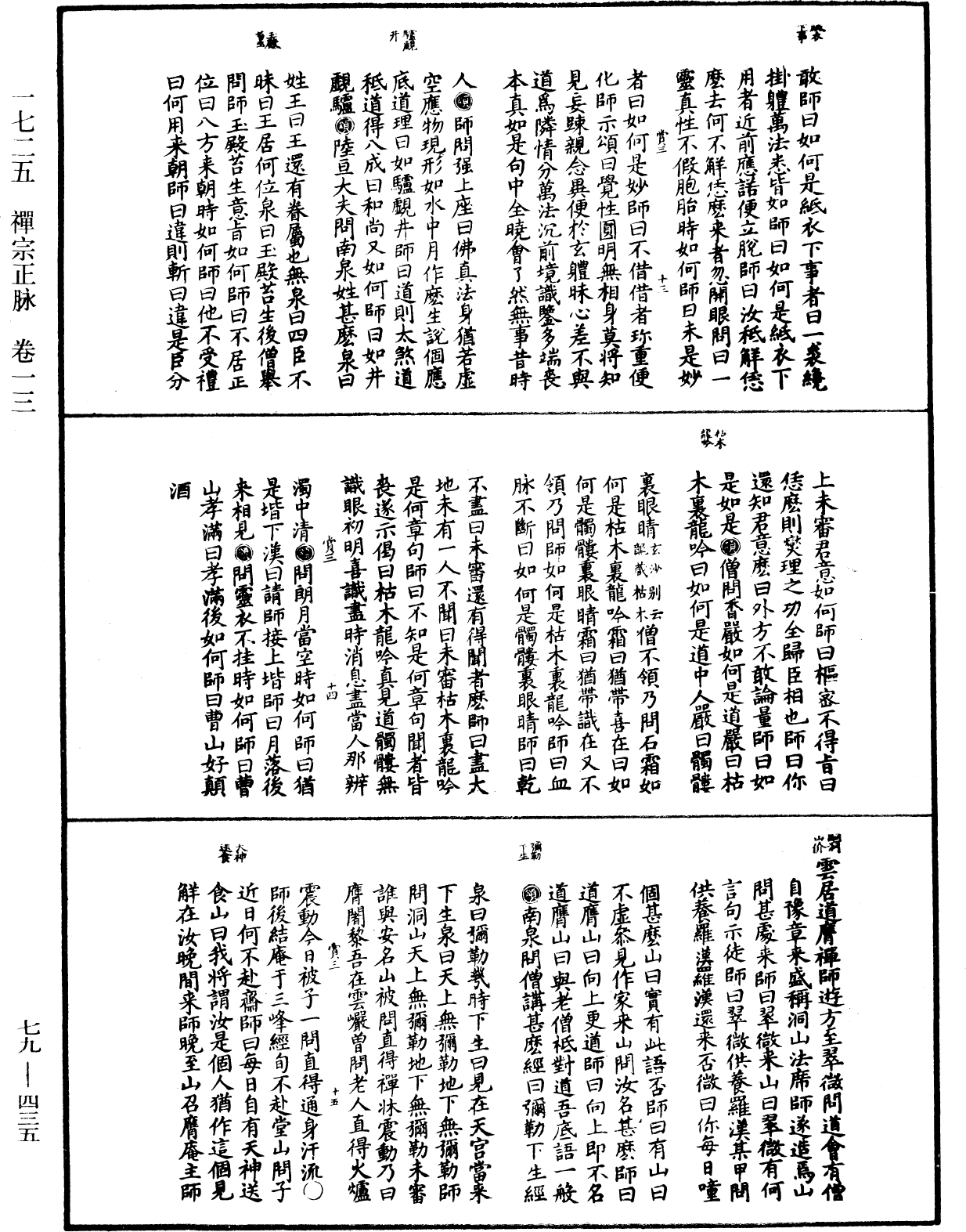 禪宗正脈《中華大藏經》_第79冊_第435頁