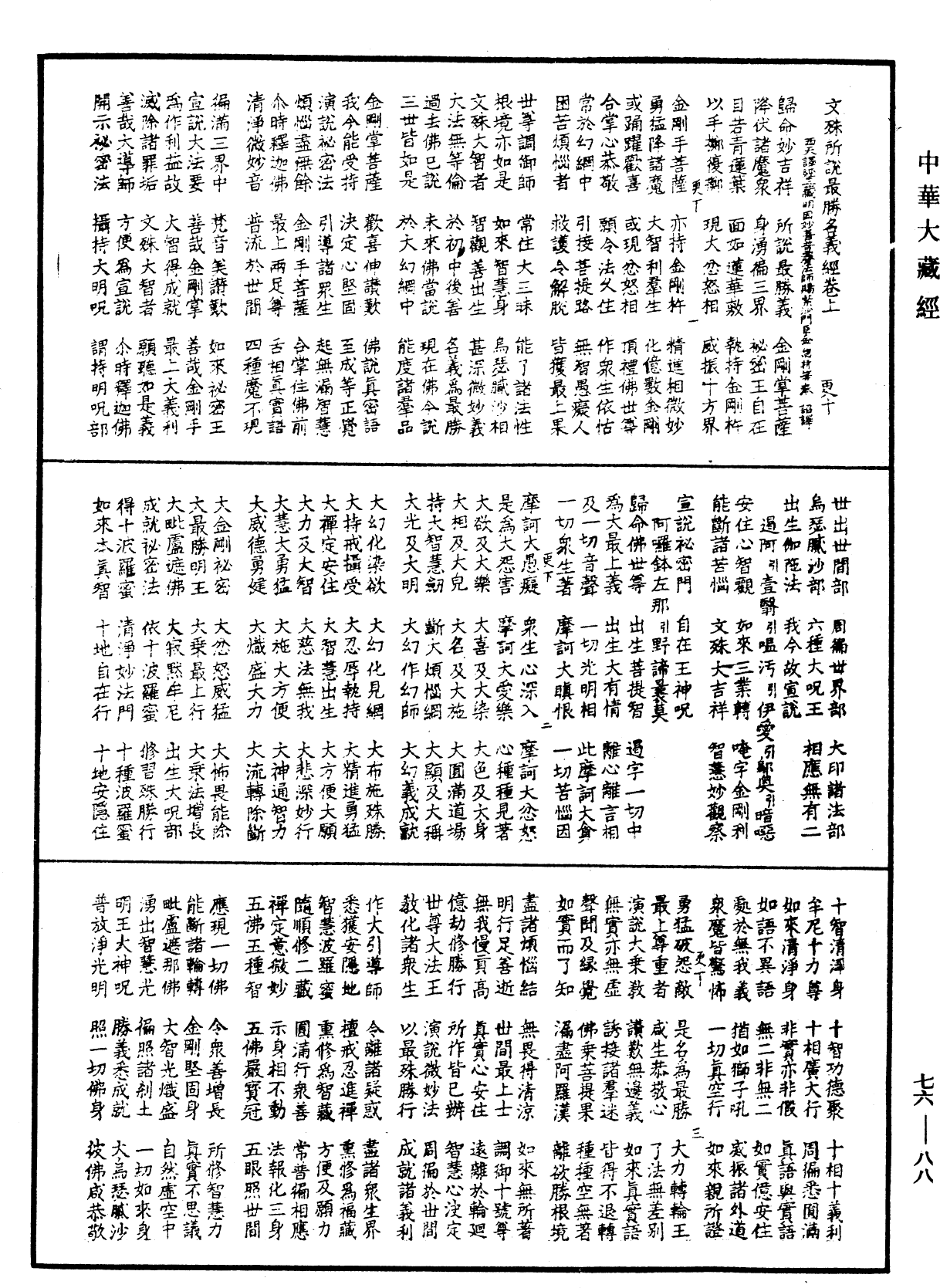 文殊所说最胜名义经《中华大藏经》_第76册_第088页