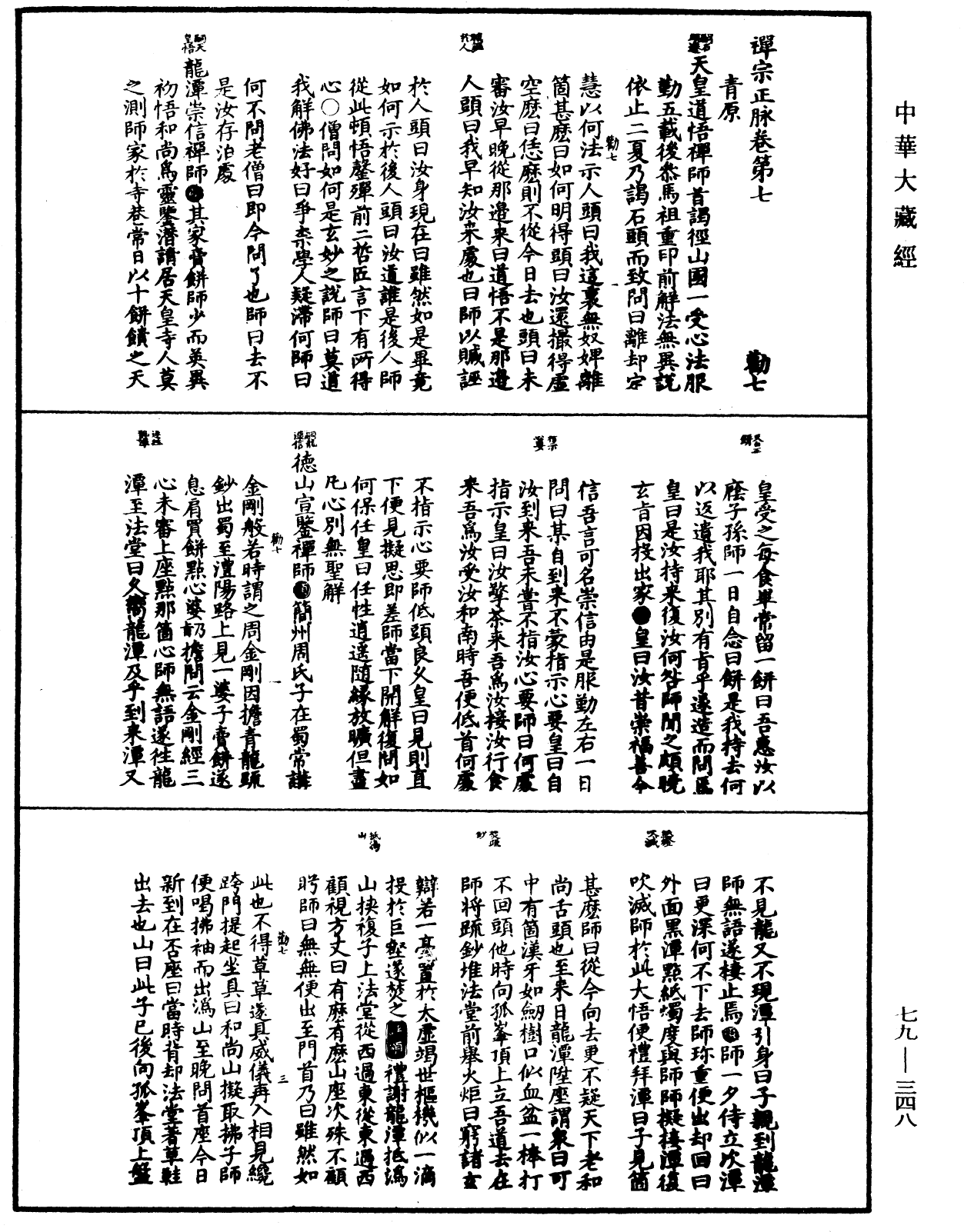 禪宗正脈《中華大藏經》_第79冊_第348頁