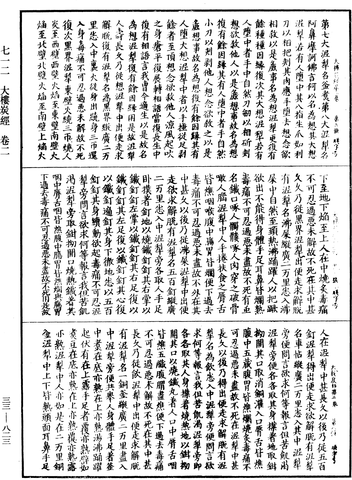 大樓炭經《中華大藏經》_第33冊_第0823頁