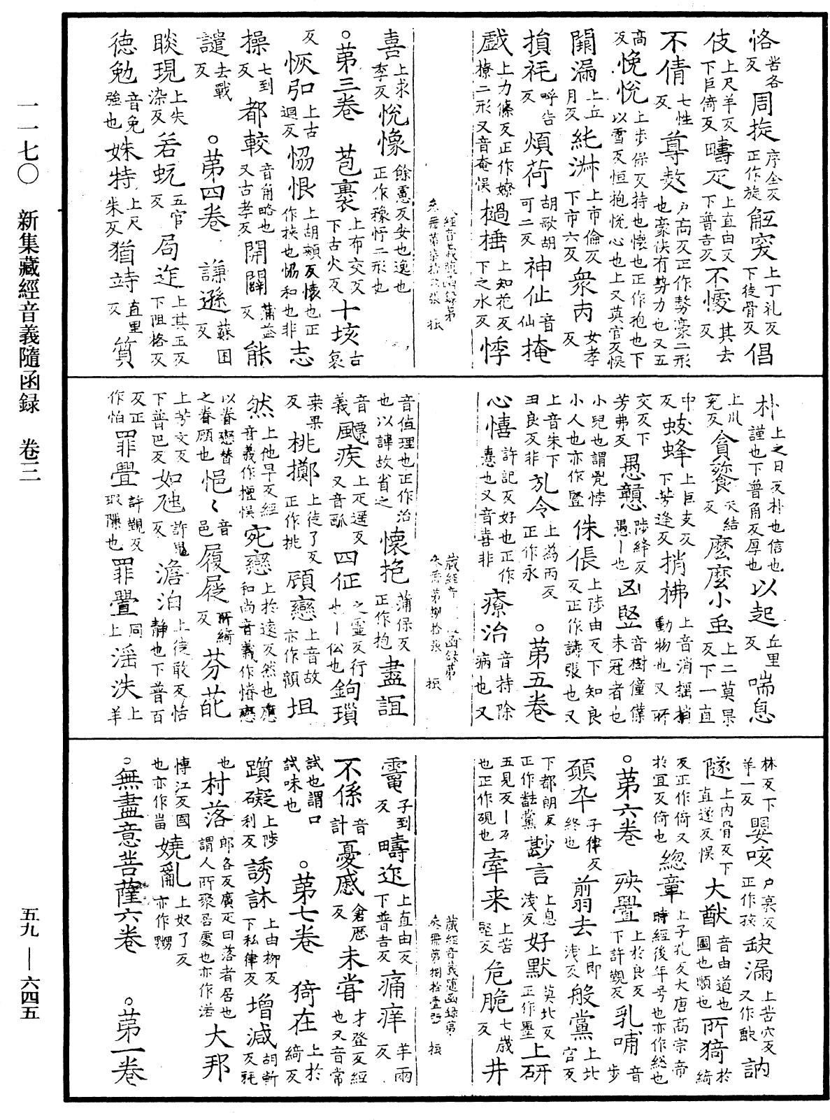 新集藏經音義隨函錄《中華大藏經》_第59冊_第0645頁