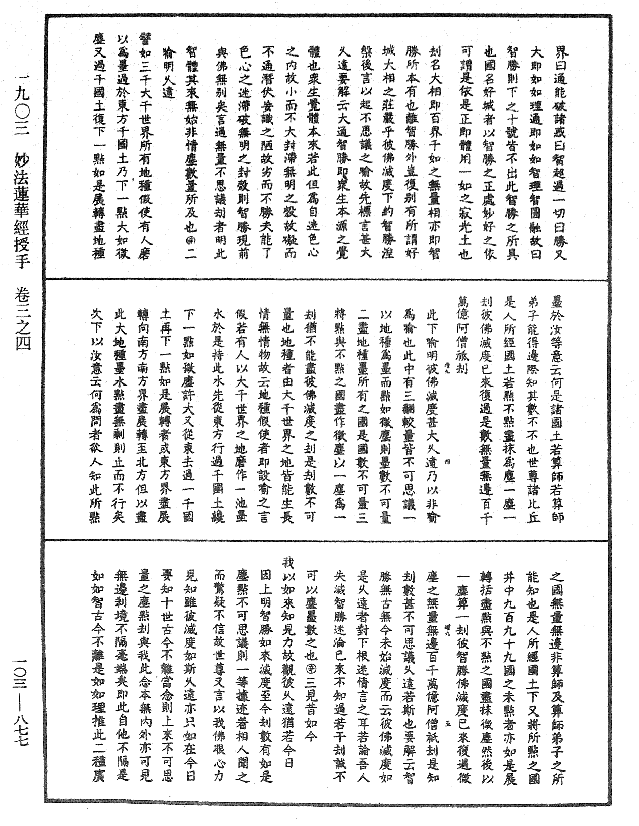 妙法蓮華經授手《中華大藏經》_第103冊_第877頁