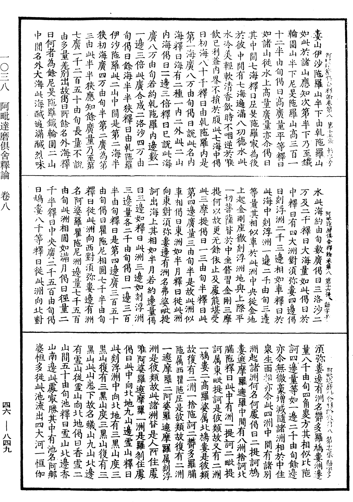 阿毗達磨俱舍釋論《中華大藏經》_第46冊_第0849頁