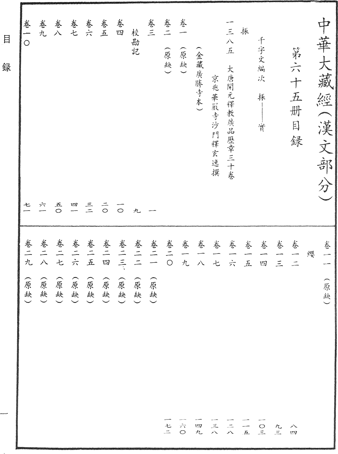 File:《中華大藏經》 第65冊 目録 (1).png