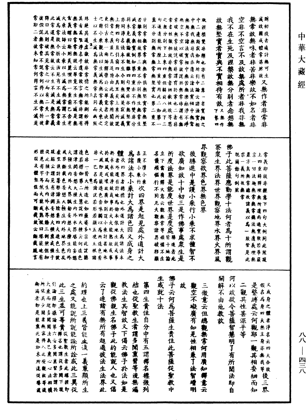 大方廣佛華嚴經疏鈔會本《中華大藏經》_第88冊_第438頁