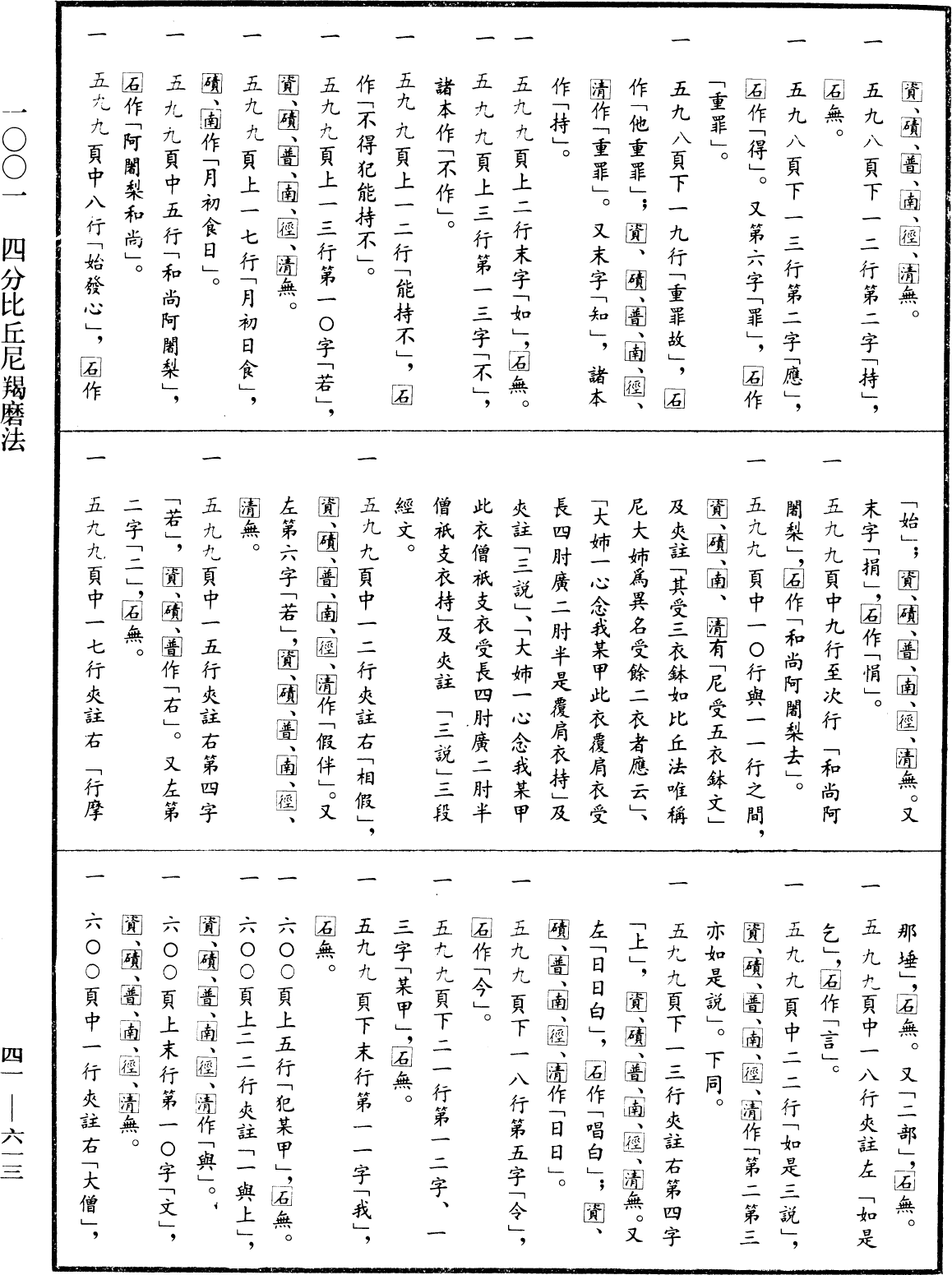 四分比丘尼羯磨法《中華大藏經》_第41冊_第613頁