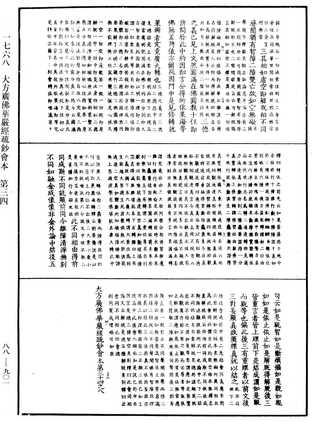 大方廣佛華嚴經疏鈔會本《中華大藏經》_第88冊_第901頁