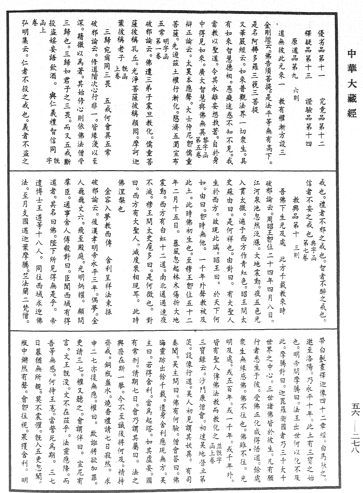 大藏一覽集《中華大藏經》_第56冊_第0278頁