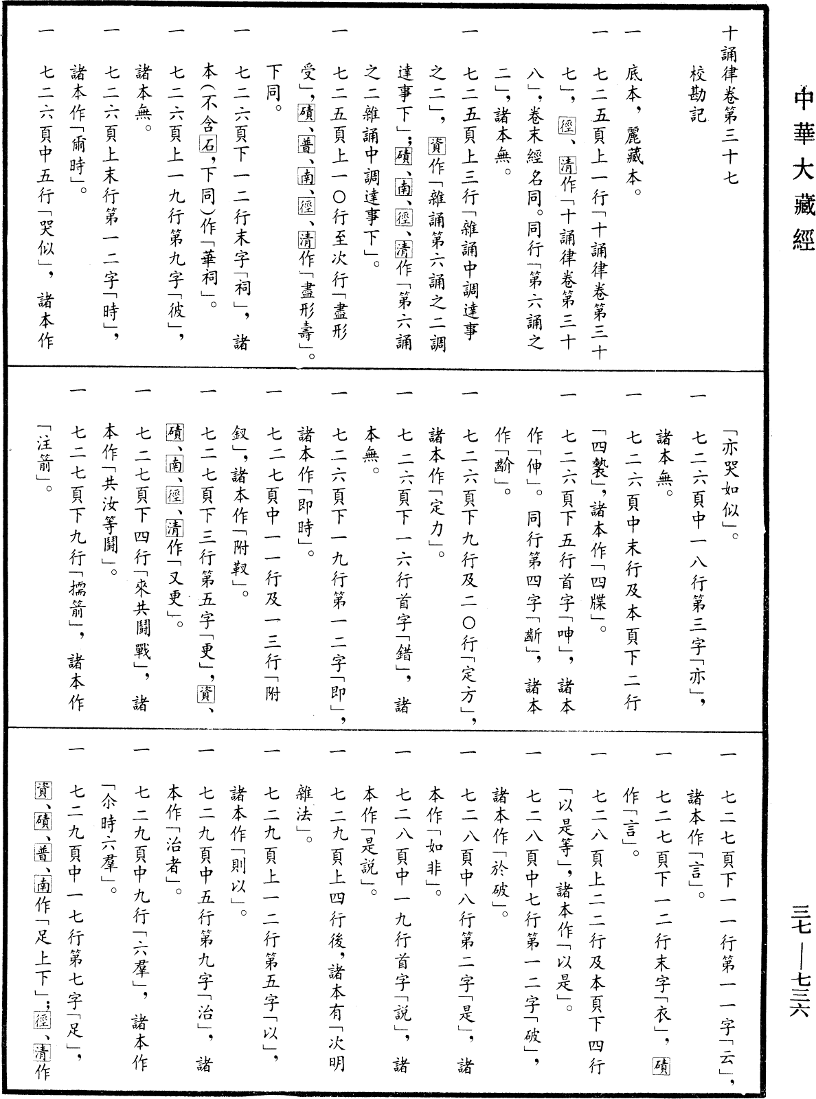 十誦律《中華大藏經》_第37冊_第736頁