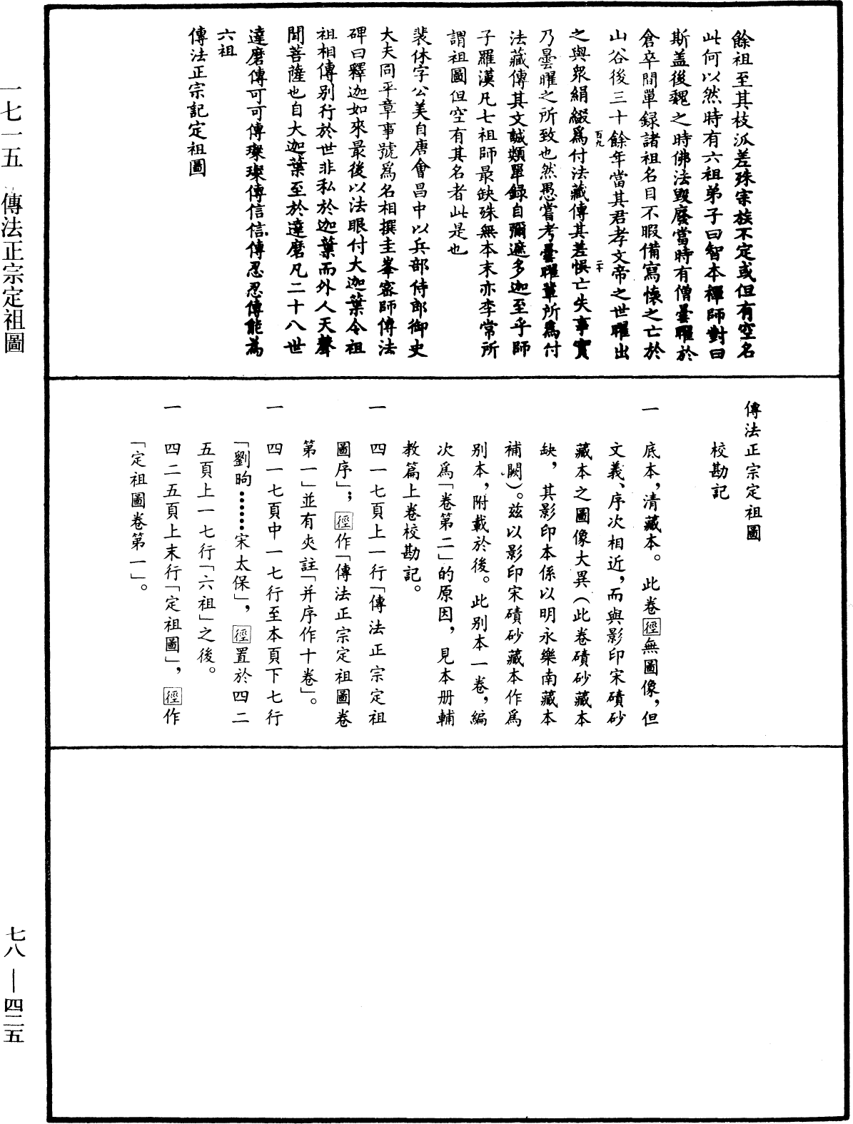 传法正宗定祖图《中华大藏经》_第78册_第0425页