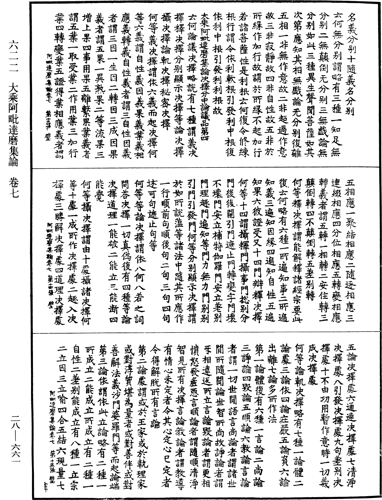 大乘阿毗达磨集论《中华大藏经》_第28册_第0661页