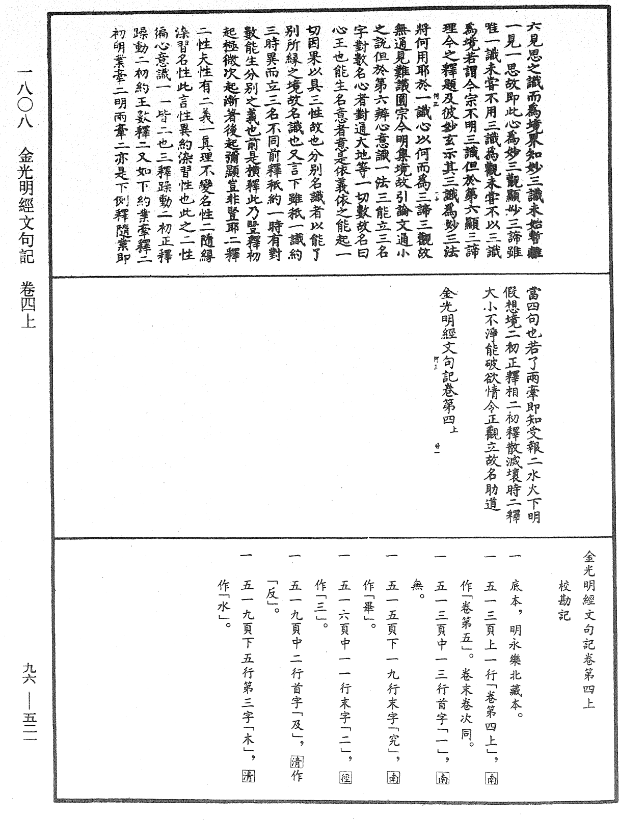 金光明經文句記《中華大藏經》_第96冊_第521頁