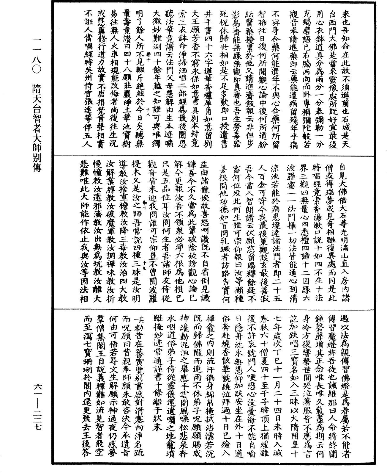 隋天台智者大師別傳《中華大藏經》_第61冊_第0227頁