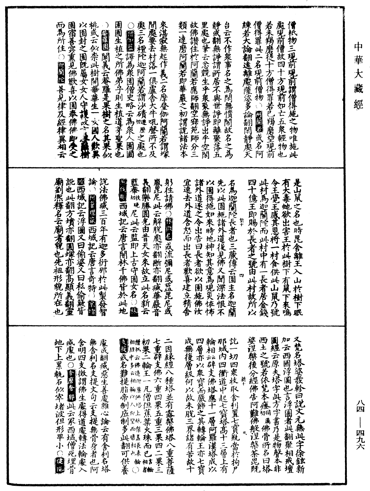 翻譯名義集《中華大藏經》_第84冊_第0496頁