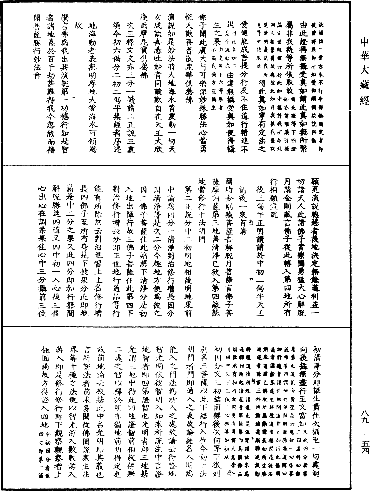 大方廣佛華嚴經疏鈔會本《中華大藏經》_第89冊_第054頁