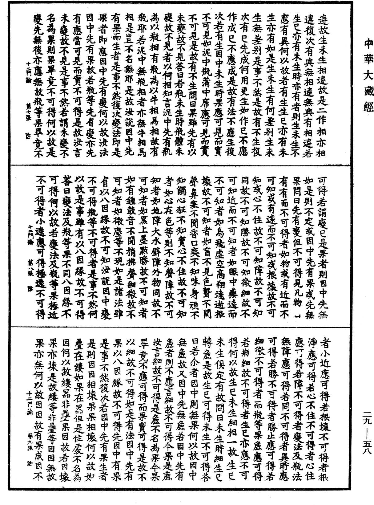 十二门论《中华大藏经》_第29册_第0058页
