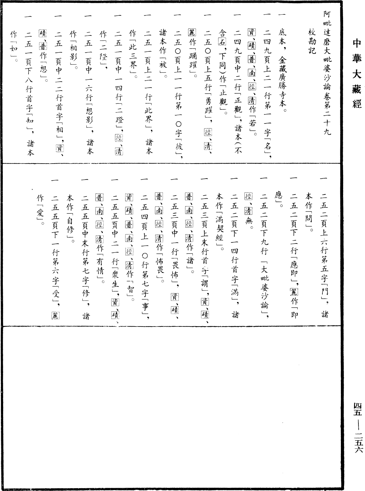 阿毗達磨大毗婆沙論《中華大藏經》_第45冊_第256頁29