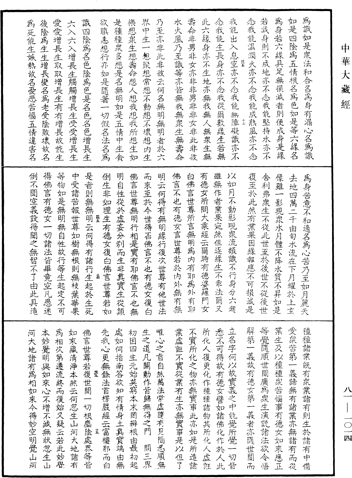 御錄宗鏡大綱《中華大藏經》_第81冊_第1014頁