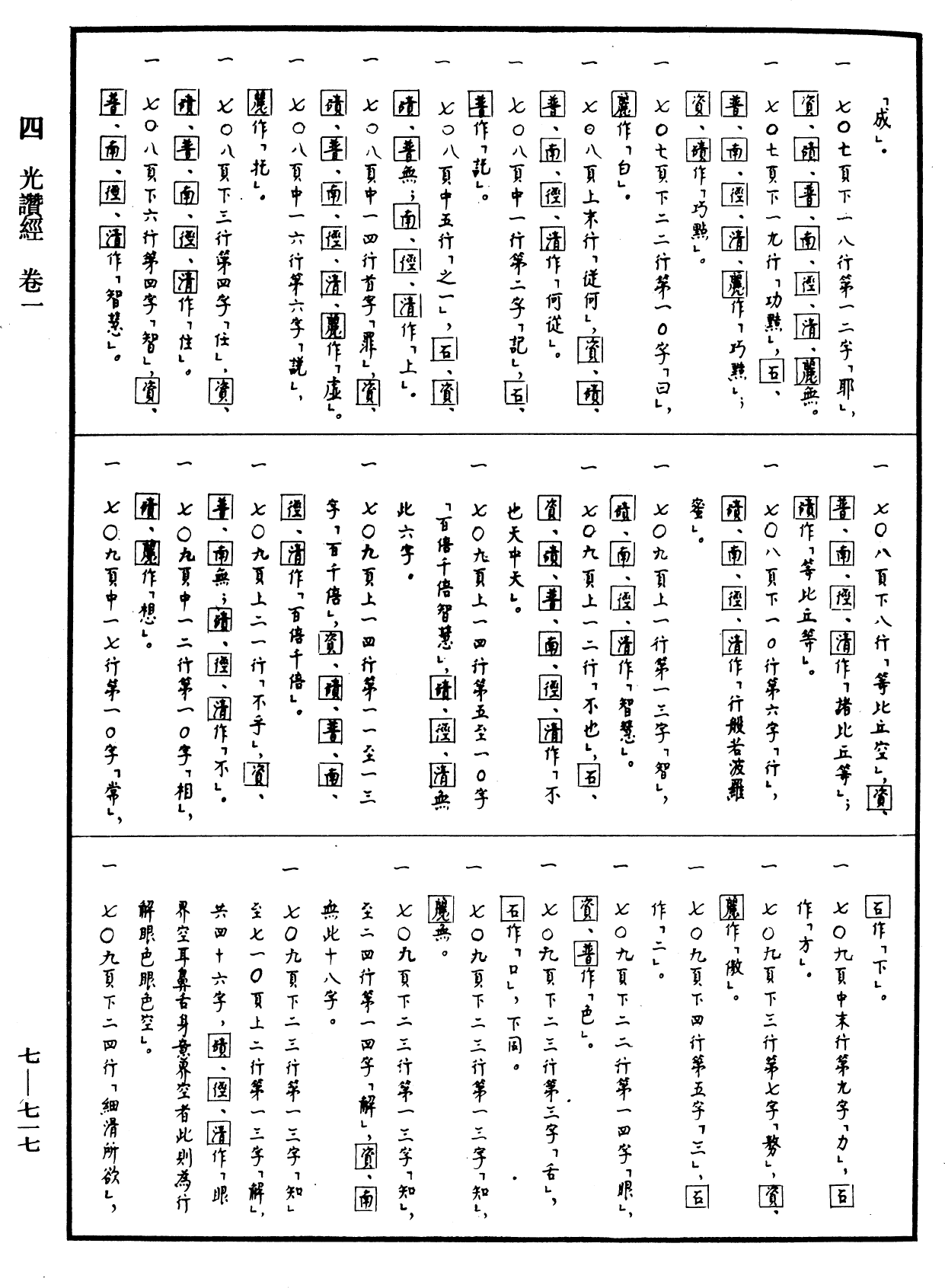 光讚般若波羅蜜經《中華大藏經》_第7冊_第0717頁