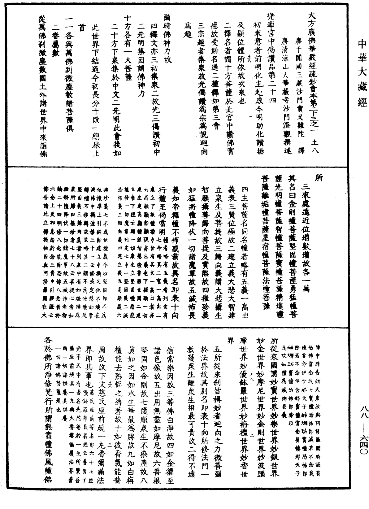 大方廣佛華嚴經疏鈔會本《中華大藏經》_第88冊_第640頁