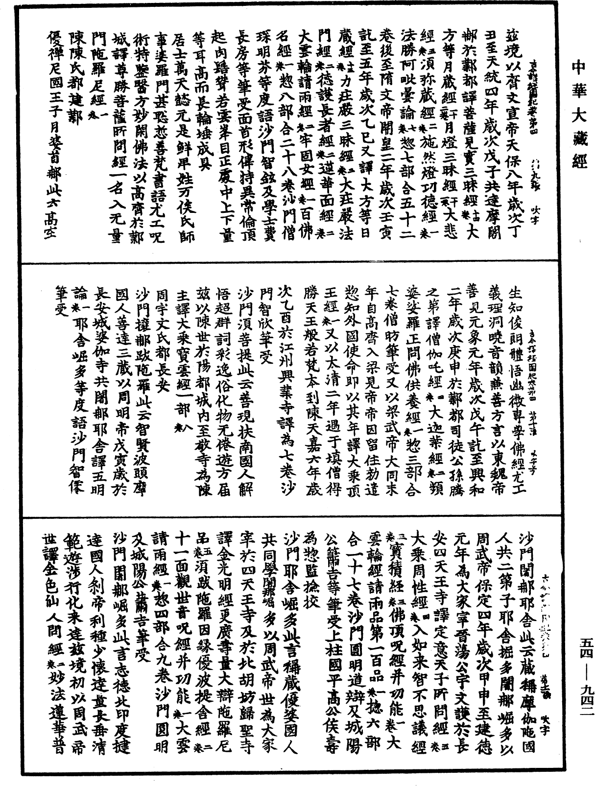 古今译经图纪《中华大藏经》_第54册_第942页