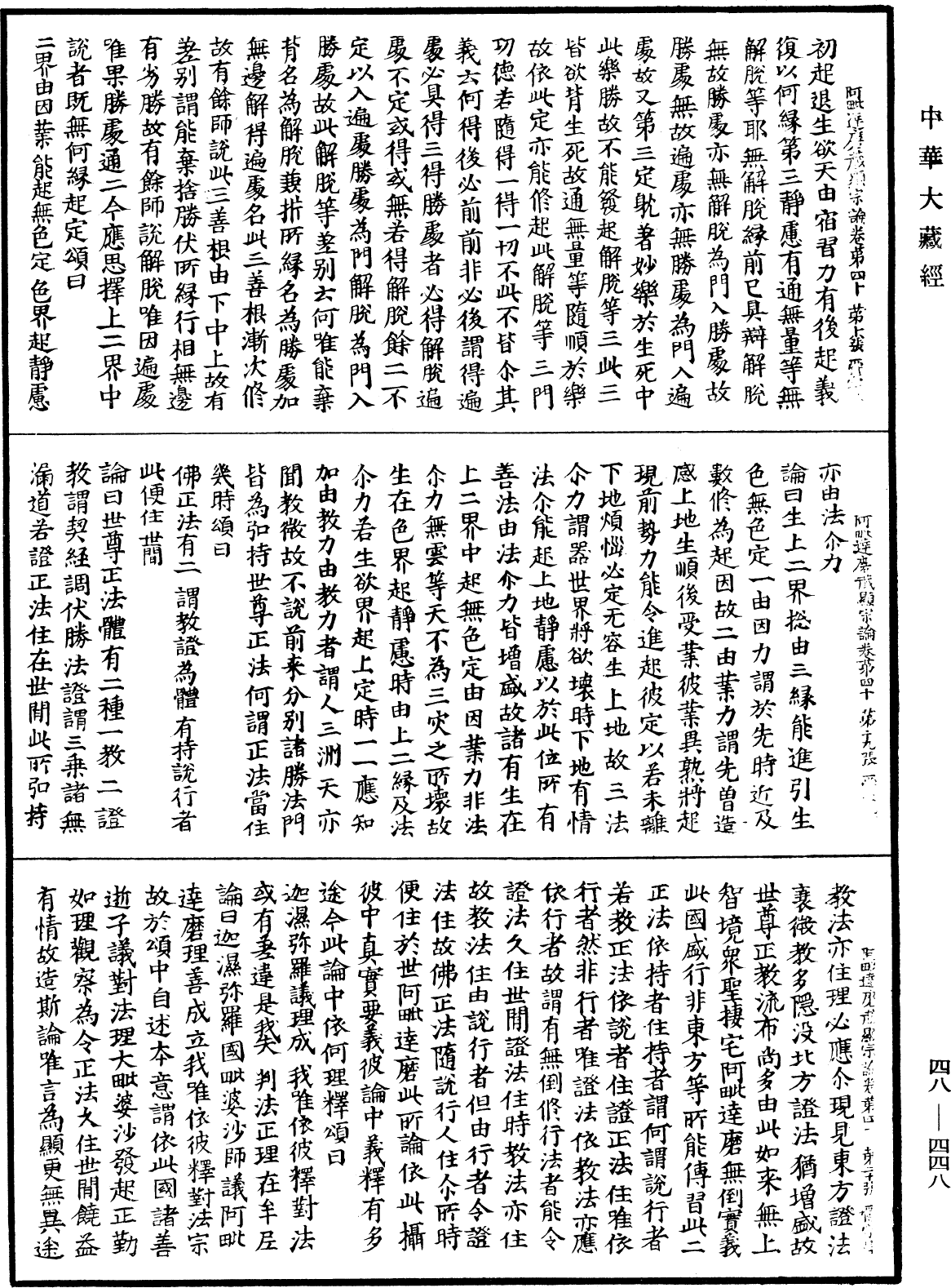 阿毗達磨藏顯宗論《中華大藏經》_第48冊_第0448頁