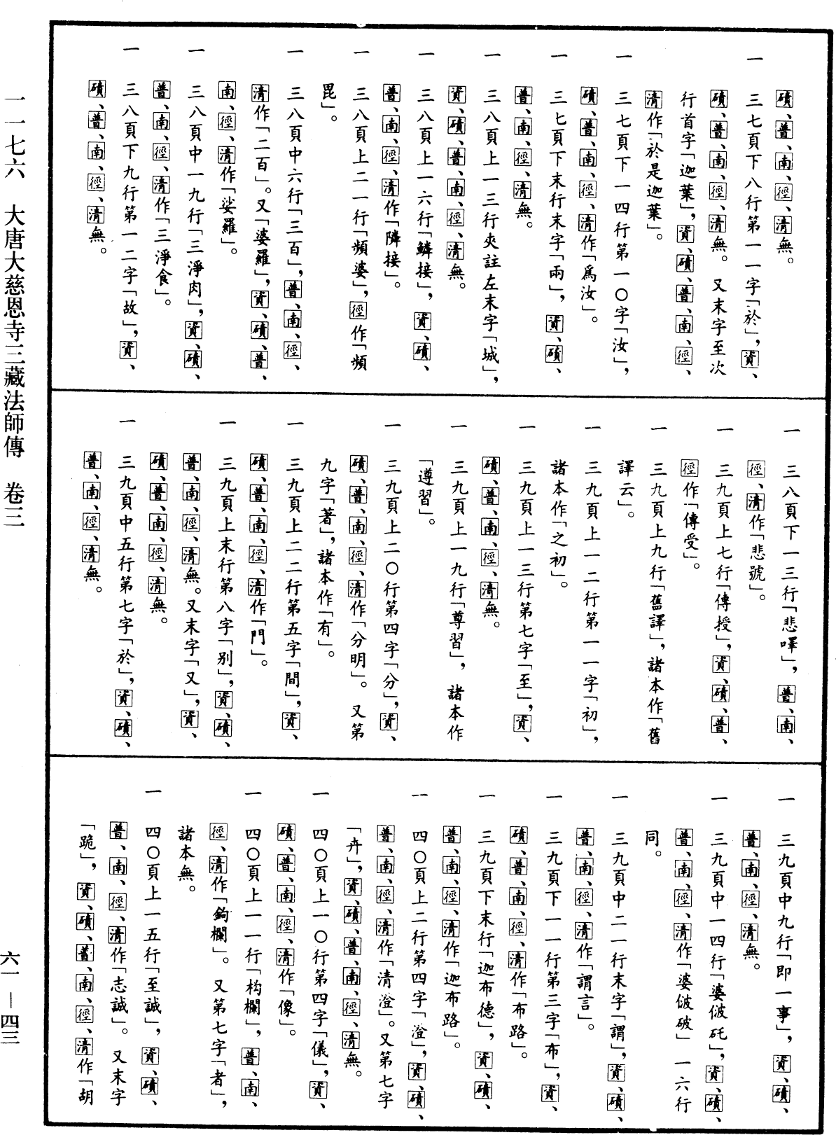 大唐大慈恩寺三藏法師傳《中華大藏經》_第61冊_第0043頁