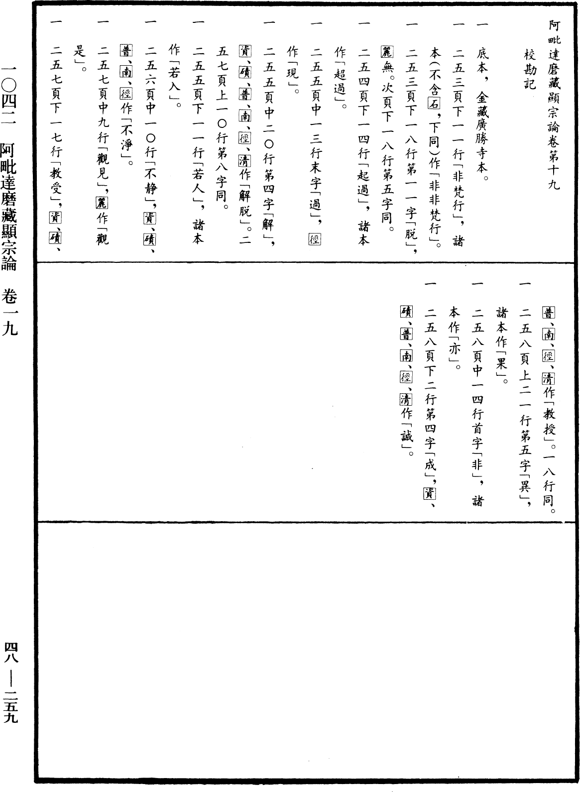 阿毗達磨藏顯宗論《中華大藏經》_第48冊_第0259頁19