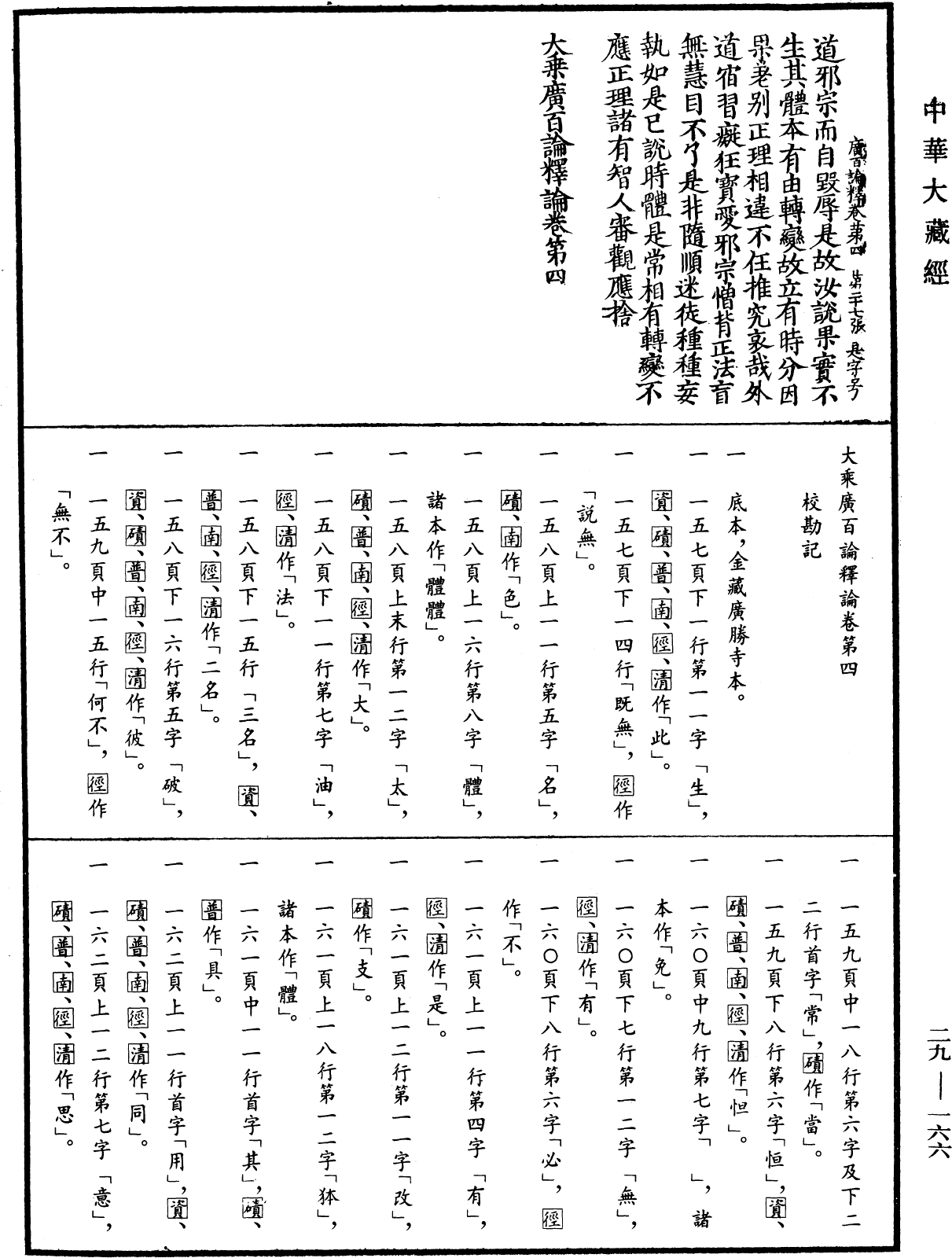 大乘廣百論釋論《中華大藏經》_第29冊_第0166頁