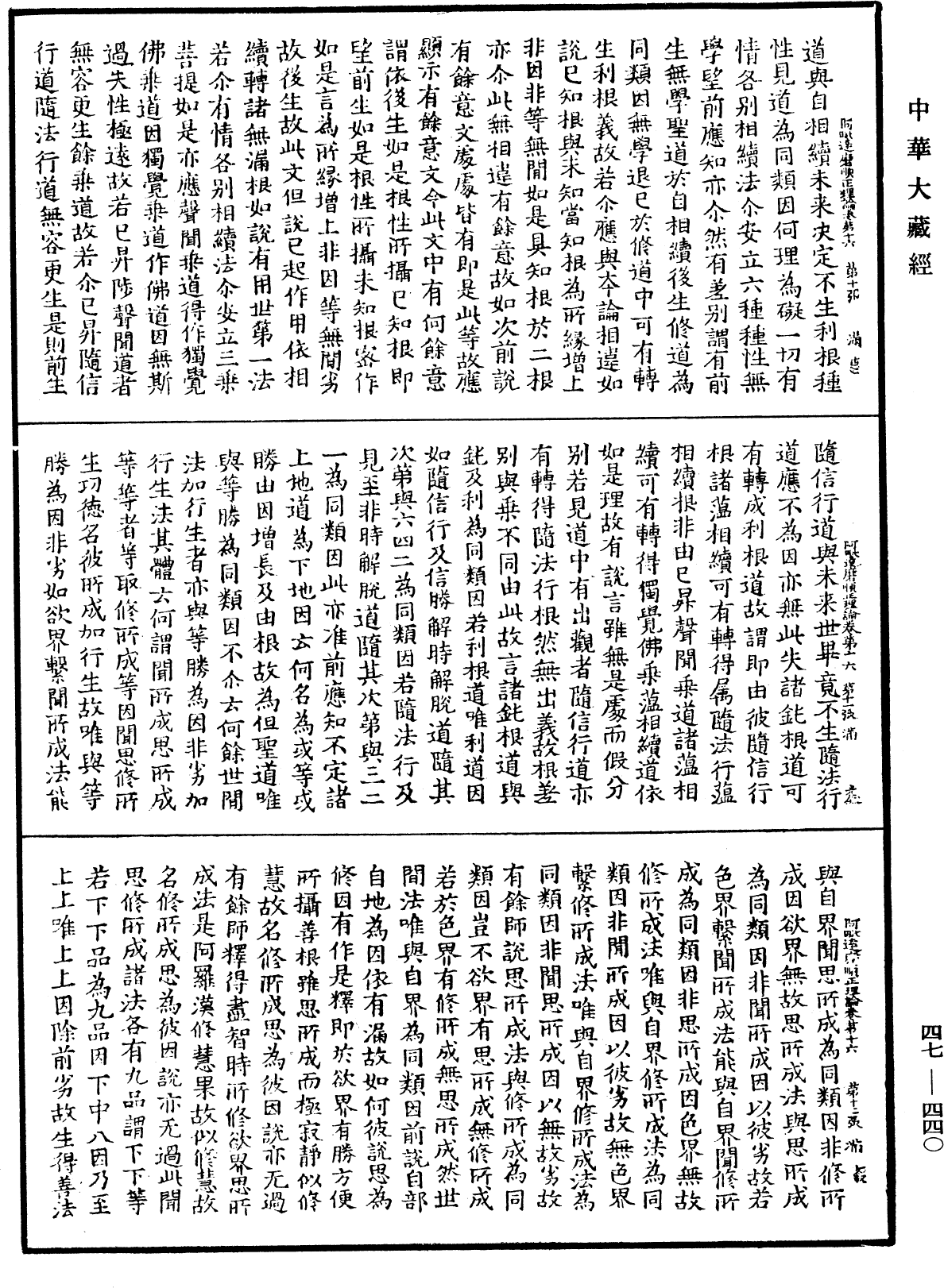 阿毗達磨順正理論《中華大藏經》_第47冊_第440頁