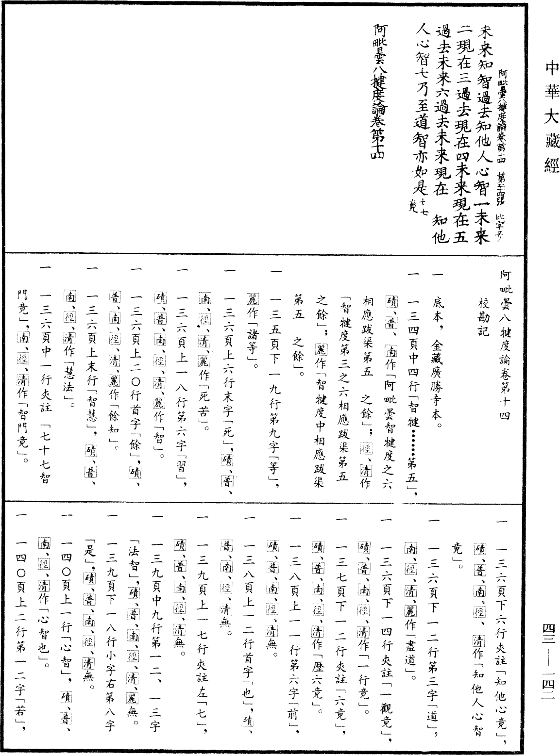 阿毗昙八犍度论《中华大藏经》_第43册_第142页