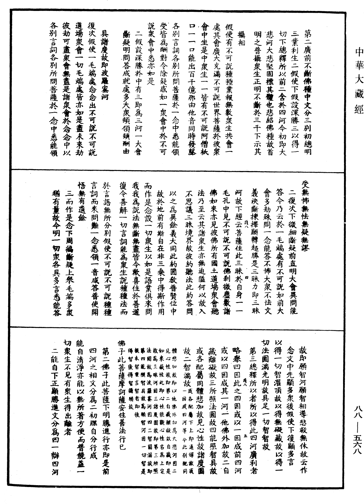 大方廣佛華嚴經疏鈔會本《中華大藏經》_第88冊_第568頁