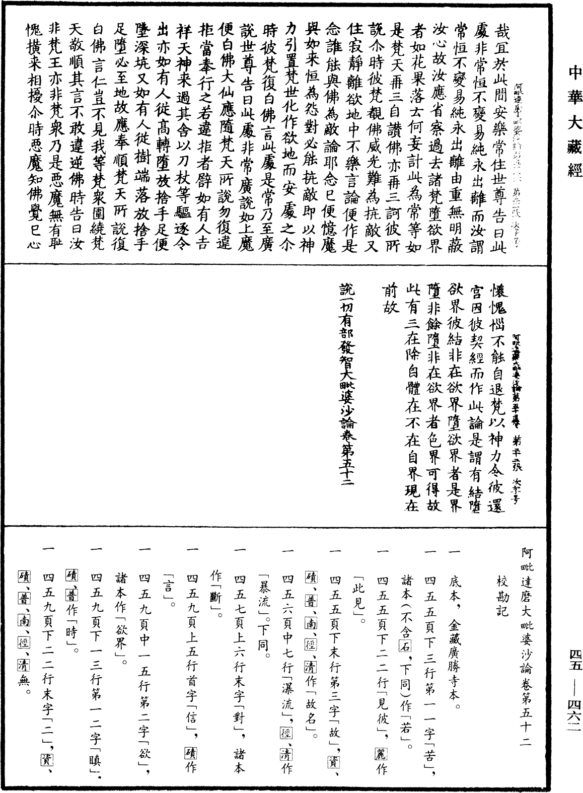 阿毗達磨大毗婆沙論《中華大藏經》_第45冊_第462頁