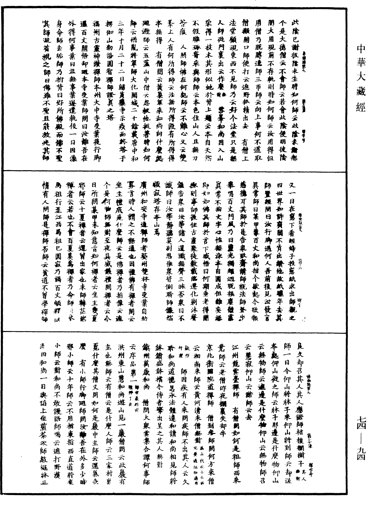 景德傳燈錄《中華大藏經》_第74冊_第094頁