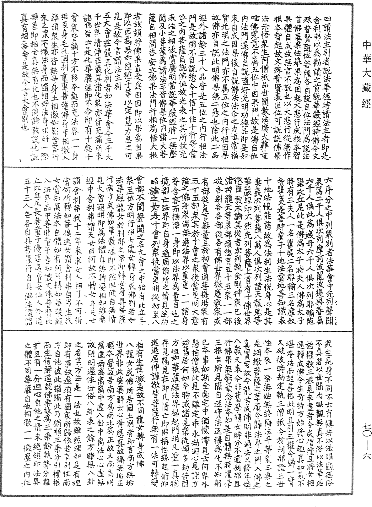 大方廣佛華嚴經合論《中華大藏經》_第70冊_第0006頁