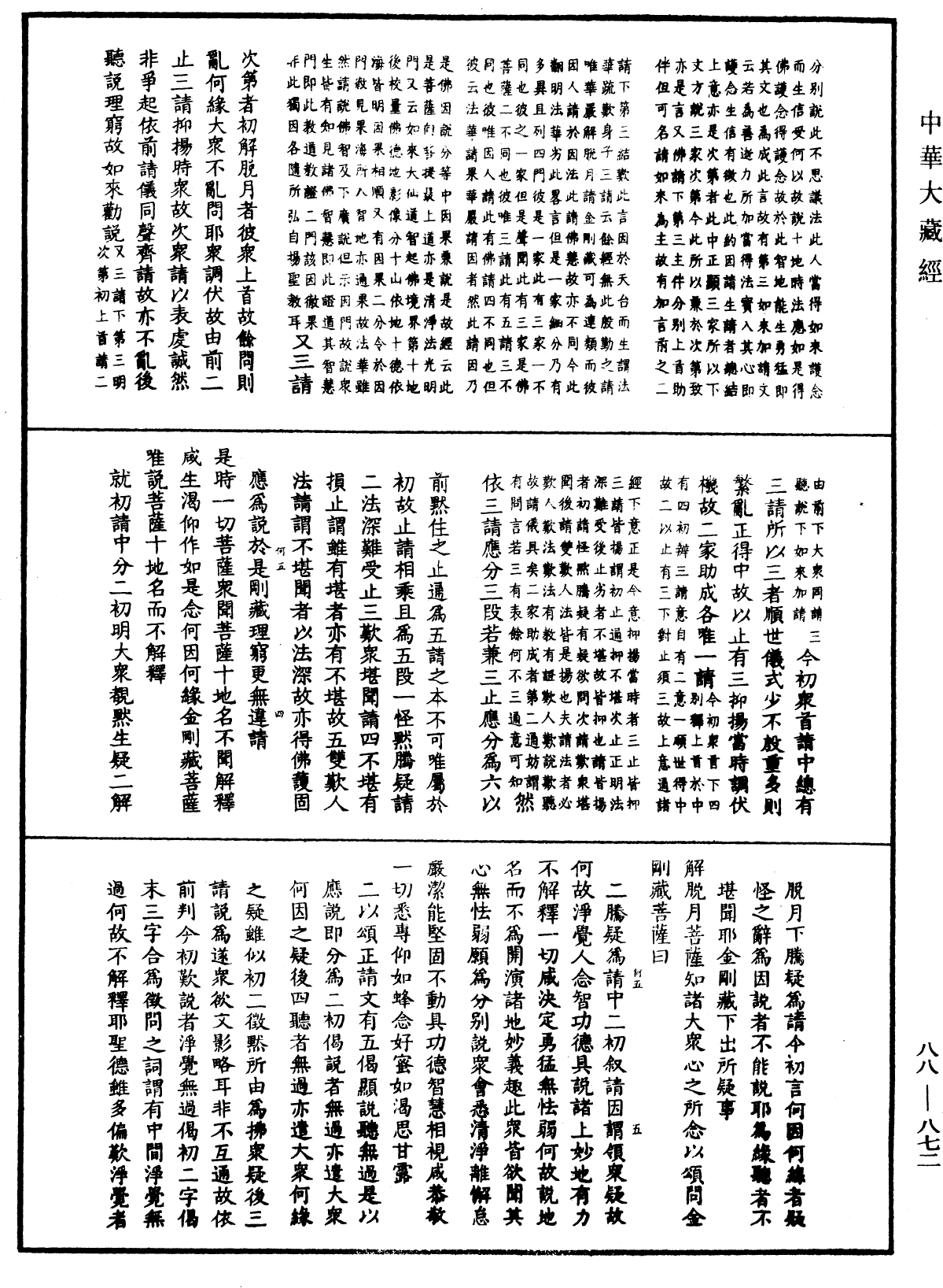 大方廣佛華嚴經疏鈔會本《中華大藏經》_第88冊_第872頁