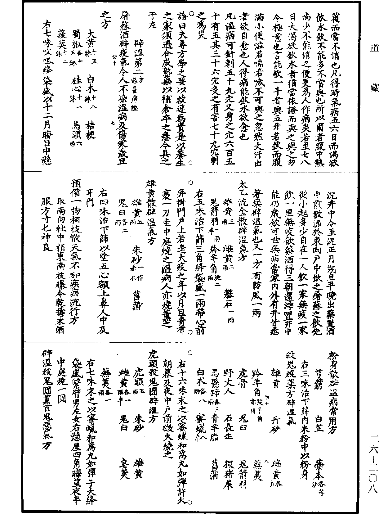 孫真人備急千金要方《道藏》第26冊_第0208頁